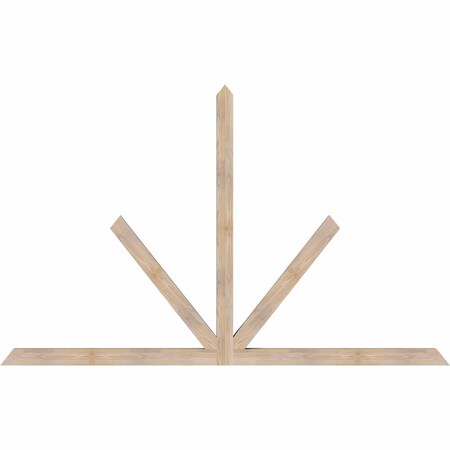 Ekena Millwork Saratoga Smooth Timber Gable Bracket, Douglas Fir, 96"W x 60"H x 3 1/2"D x 3 1/2"F, 15/12 Pitch GBW096X60X0404SAR00SDF